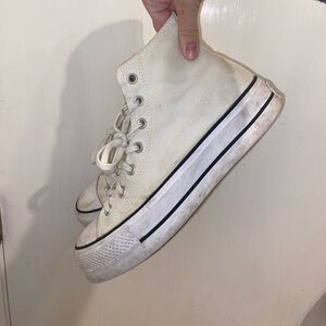 White Platform Converse